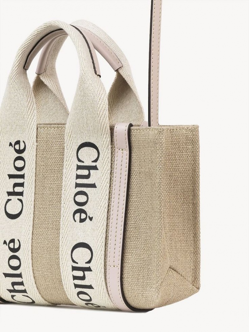 Cement Pink Chloe Woody Tote 3 Mini Bags | CHE-SR13691