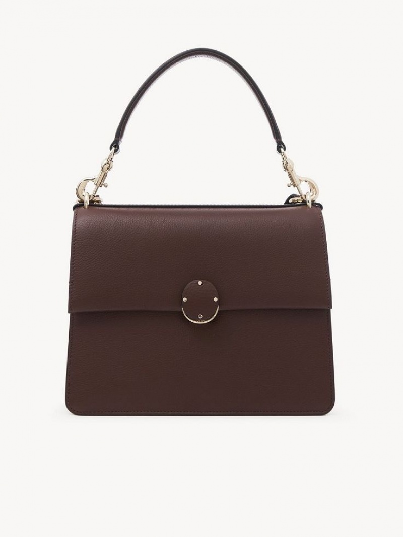 Chocolate Chloe Penelope Medium Top Handle Shoulder Bags | CHE-SR13443