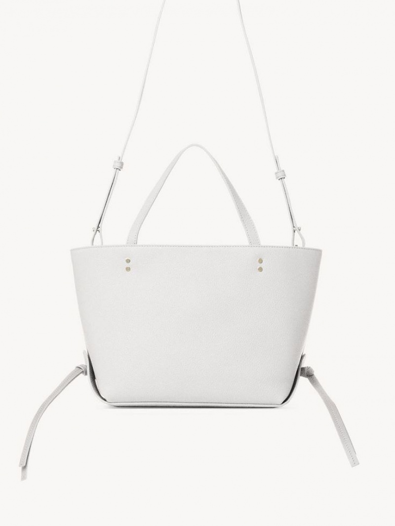 Crystal White Chloe Sense Small East-west Tote Bags | CHE-SR13328