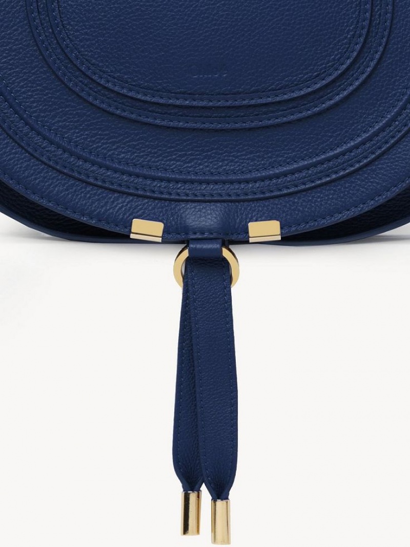 DEEP DENIM Chloe Marcie Medium Crossbody Bags | CHE-SR13497