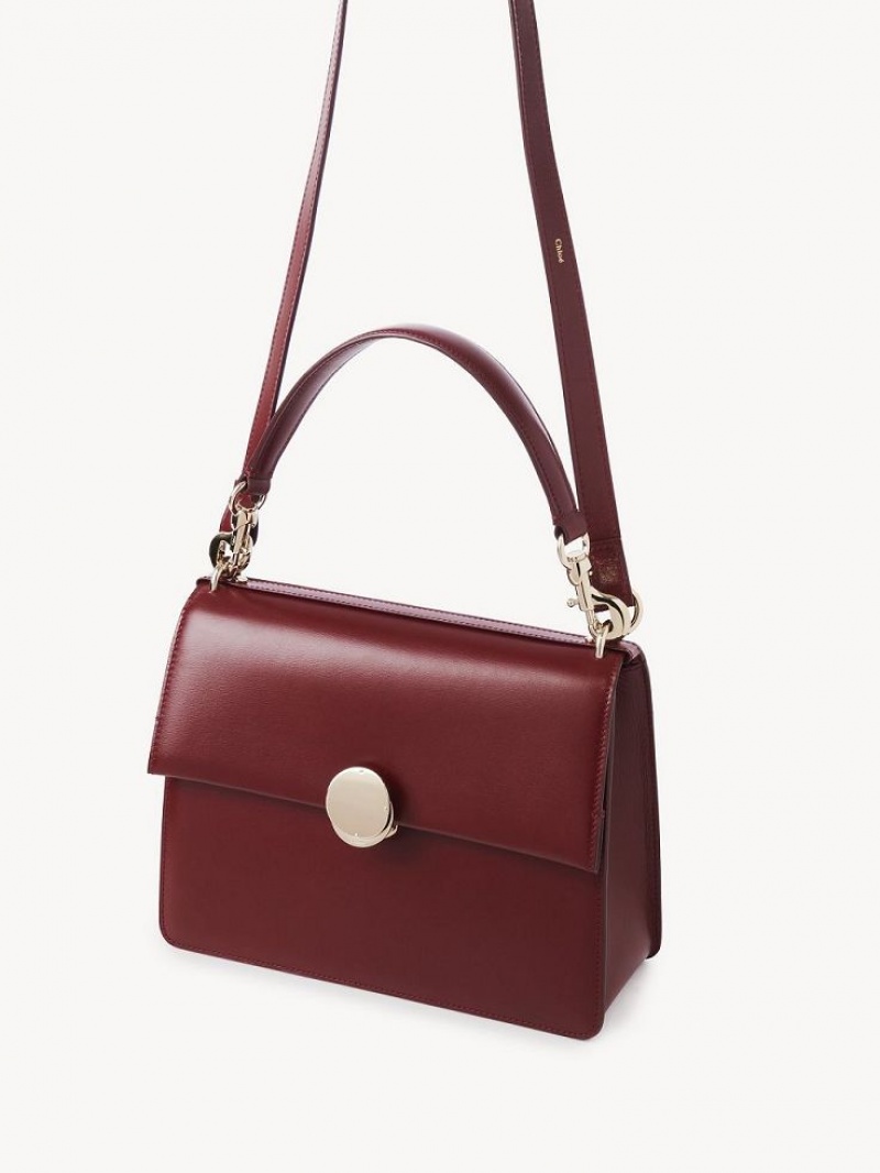 DEEP RED Chloe Penelope Medium Top Handle Shoulder Bags | CHE-SR13447