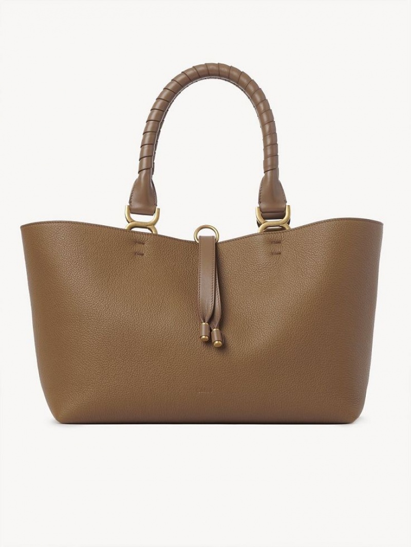 DESERT BEIGE Chloe Marcie Small Tote Bags | CHE-SR13335