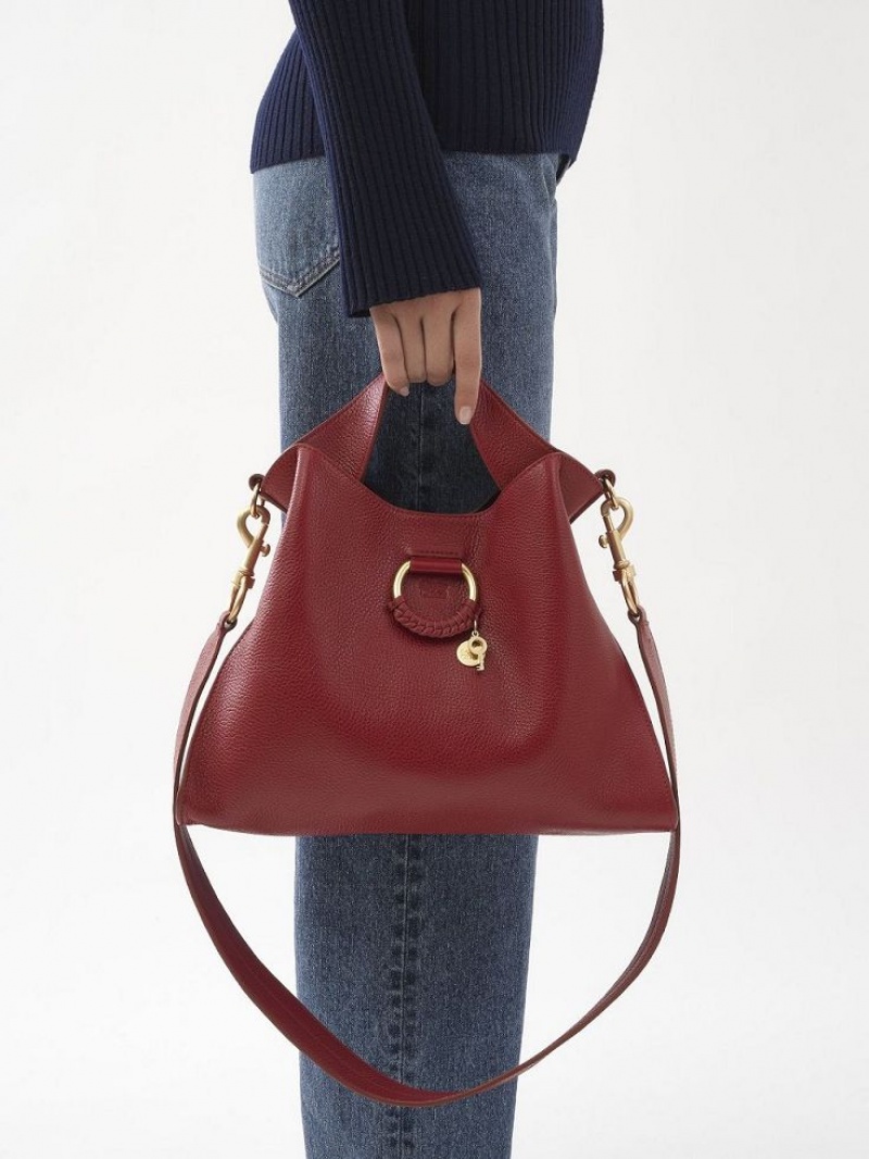 DREAMY RED Chloe Joan Small Top Handle Shoulder Bags | CHE-SR14601