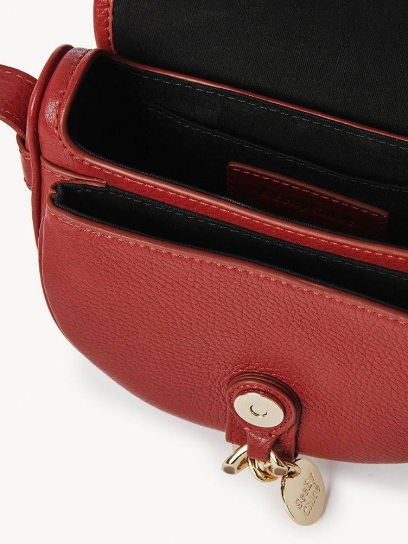 DREAMY RED Chloe Mara Small Saddle Shoulder Bags | CHE-SR14602