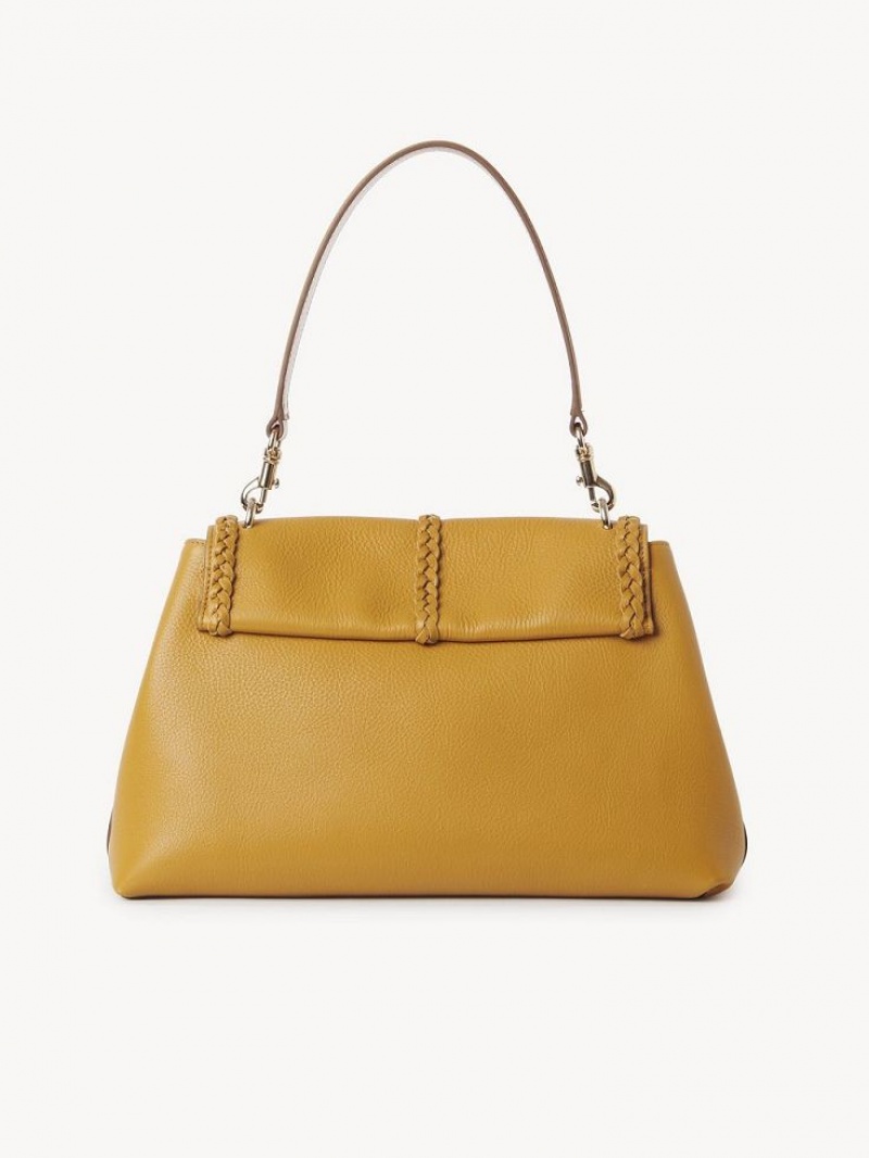 DUSTY GOLD Chloe Penelope Medium Soft Shoulder Bags | CHE-SR13444