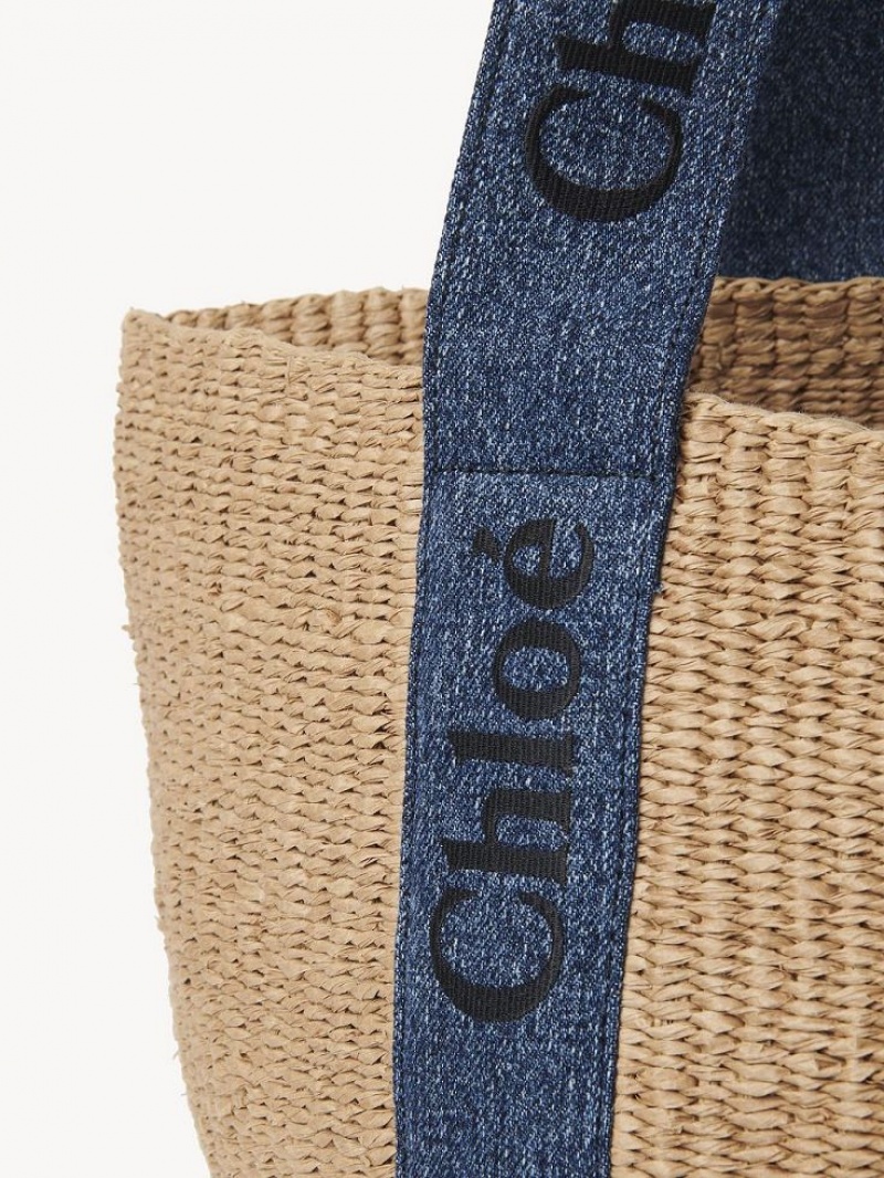 Denim Chloe Large Woody Baskets | CHE-SR13651