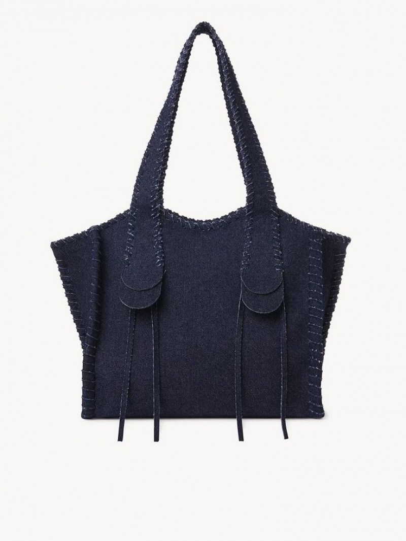 Denim Chloe Medium Mony Tote Bags | CHE-SR13309