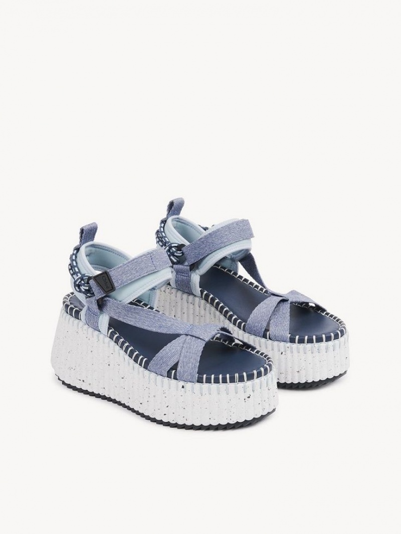 Denim Chloe Nama Sandals | CHE-SR14148