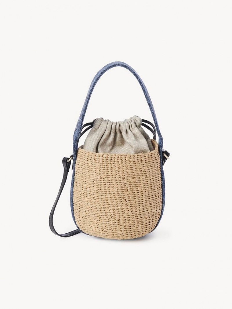 Denim Chloe Small Woody Basket Crossbody Bags | CHE-SR13608