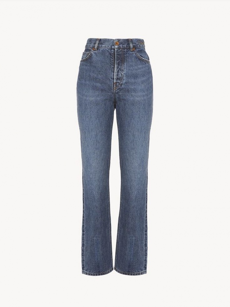 Dusky Blue Chloe Semeru Straight-leg Jeans | CHE-SR13977