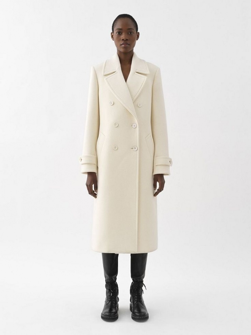 Eden White Chloe Overcoat Coats | CHE-SR13780