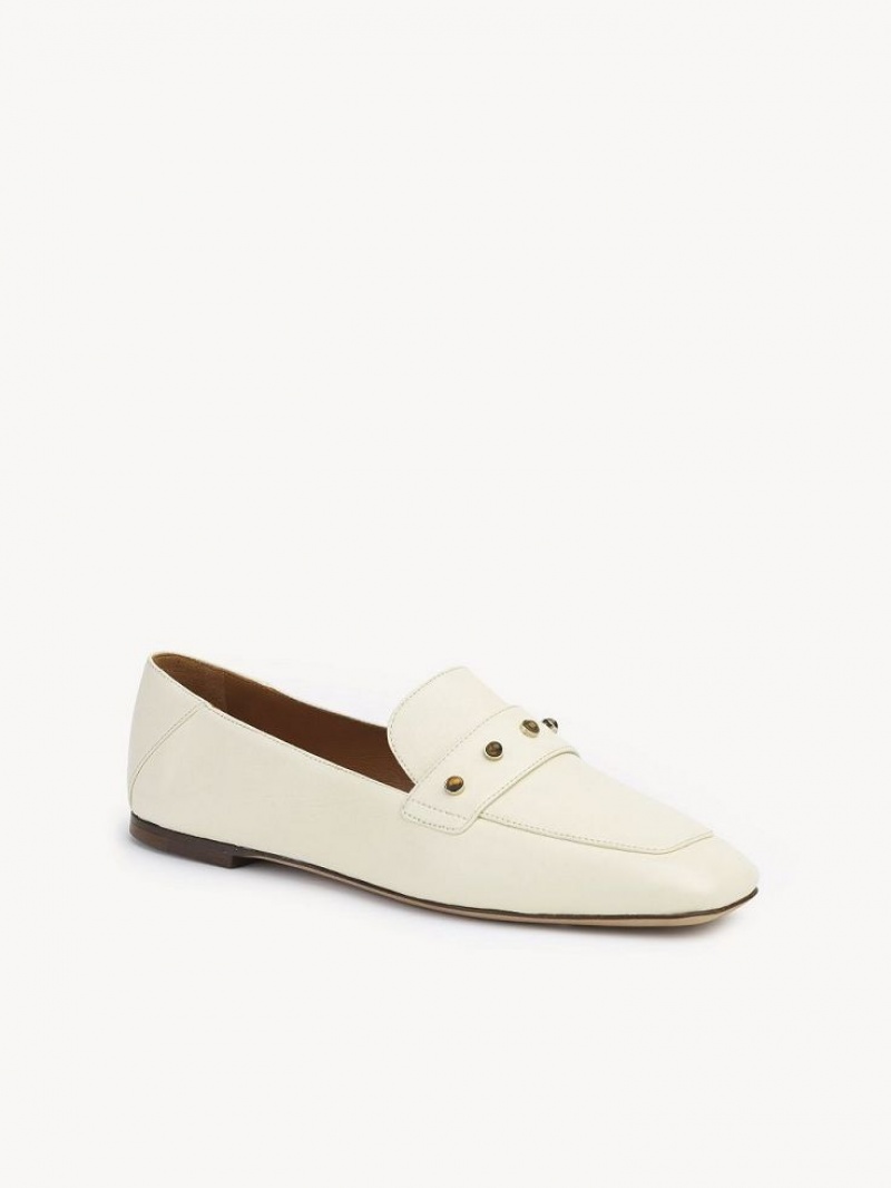 Eggshell Chloe Aurna Low-heel Loafer | CHE-SR14247