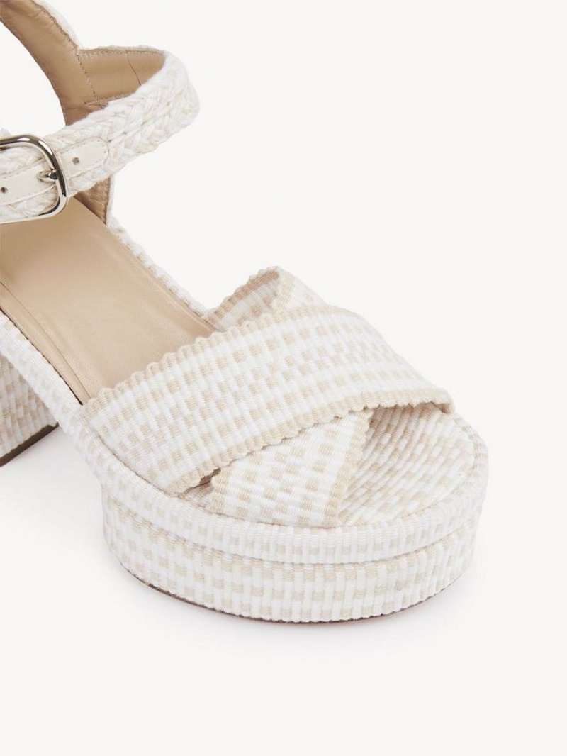 Eggshell Chloe Odina High-heel Sandals | CHE-SR14137