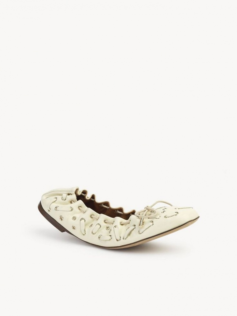 Eggshell Chloe Oracia Ballet Flat | CHE-SR14266