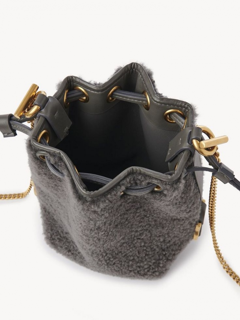 Elephant Grey Chloe Marcie Bucket Mini Bags | CHE-SR13740