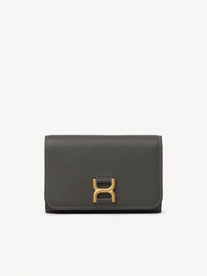 Elephant Grey Chloe Marcie Medium Compact Wallets | CHE-SR14286