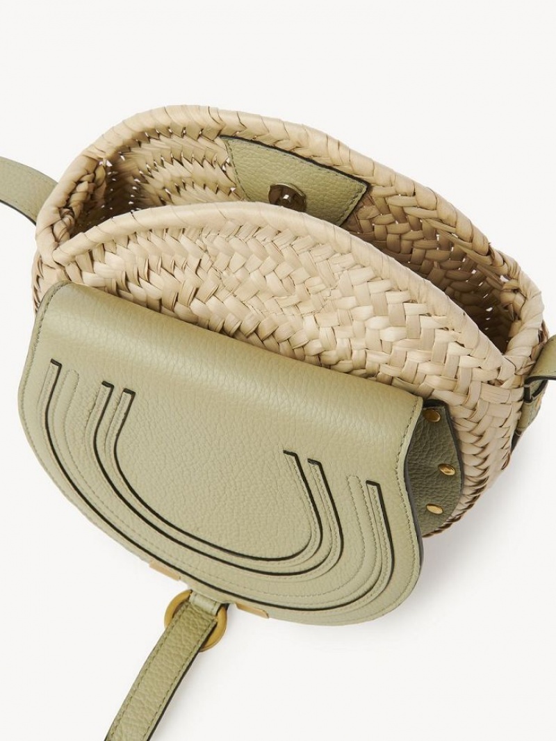 FADED GREEN Chloe Marcie Basket Crossbody Bags | CHE-SR13486