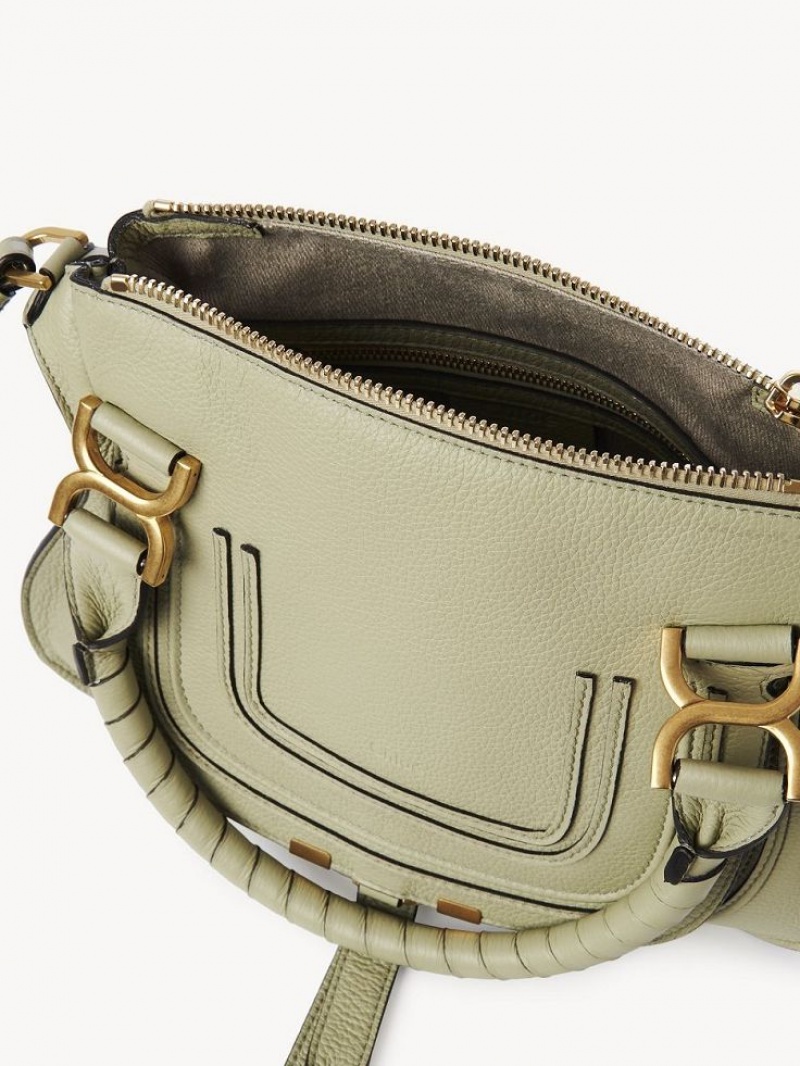 FADED GREEN Chloe Marcie Small Double Carry Crossbody Bags | CHE-SR13554