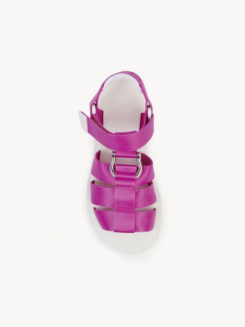 FIZZY PINK Chloe Nikie Active Flat Sandals | CHE-SR14177