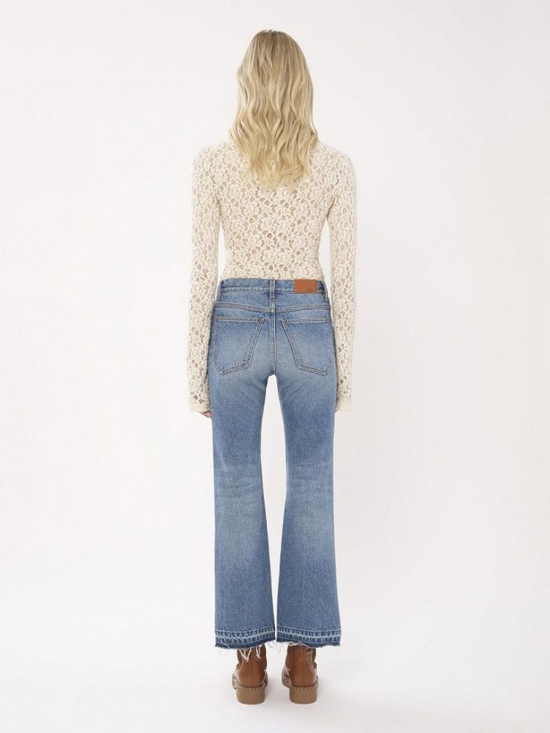 FOGGY BLUE Chloe Cropped Straight Jeans | CHE-SR14017