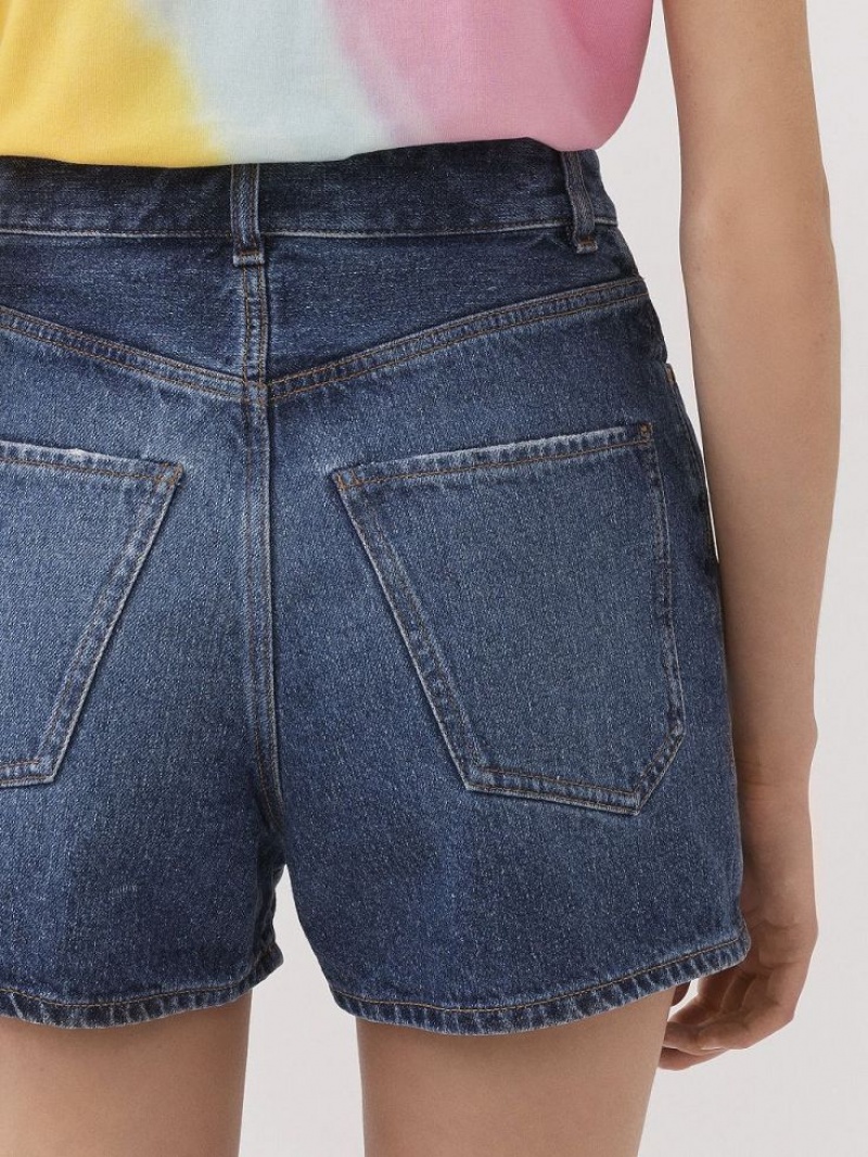 Faded Denim Chloe Dukuno Denim Shorts | CHE-SR13979