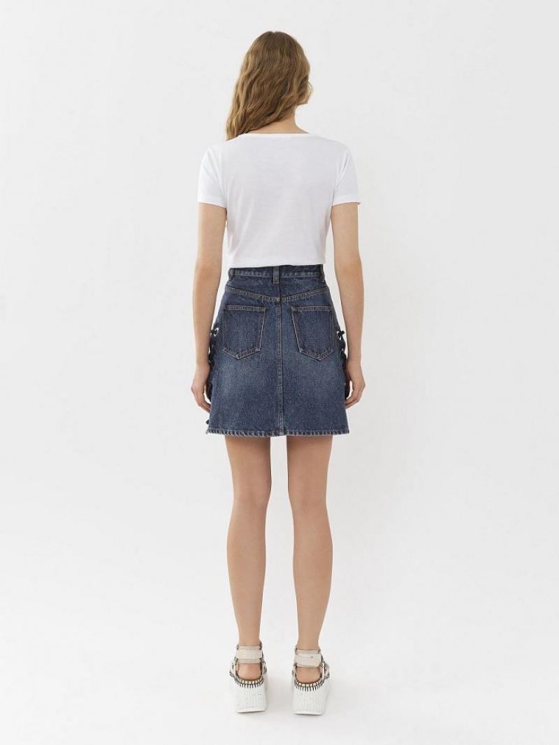 Faded Denim Chloe Mini Skirts | CHE-SR14084