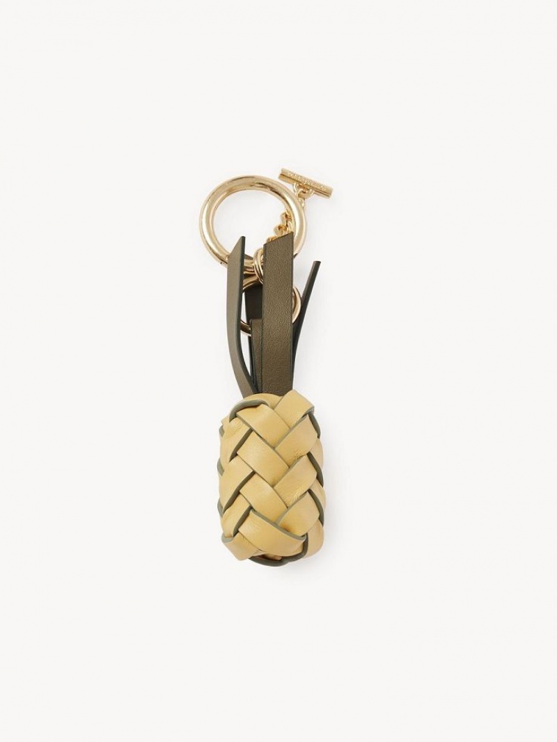 GOLDEN GREEN Chloe Woven Pineapple Key Chain | CHE-SR14941