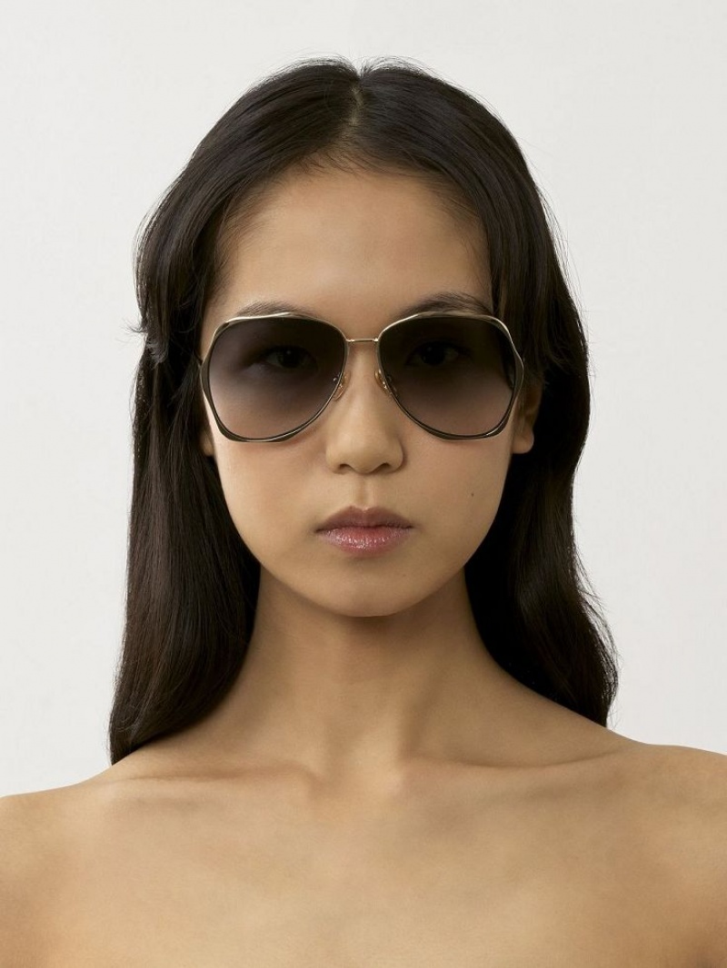 GOLD/GRADIENT GREY Chloe Honoré Sunglasses | CHE-SR14566