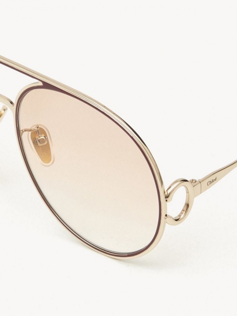 GOLD/GRADIENT PINK Chloe Austine Sunglasses | CHE-SR14524