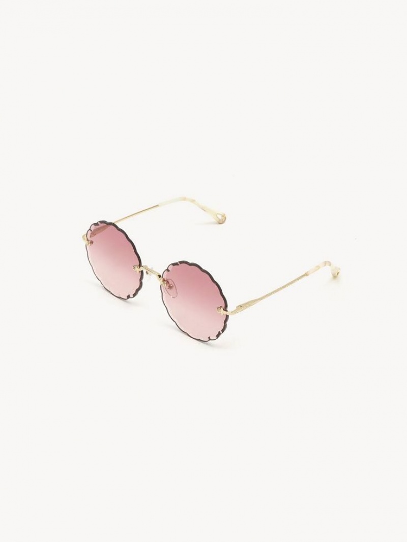 GOLD/GRADIENT PINK Chloe Rosie Sunglasses | CHE-SR14555