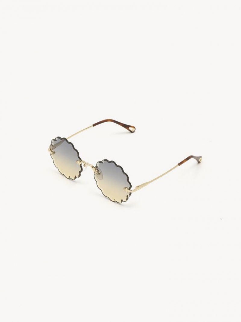 GOLD/GREY ORANGE YELLOW Chloe Rosie Petite Sunglasses | CHE-SR14556