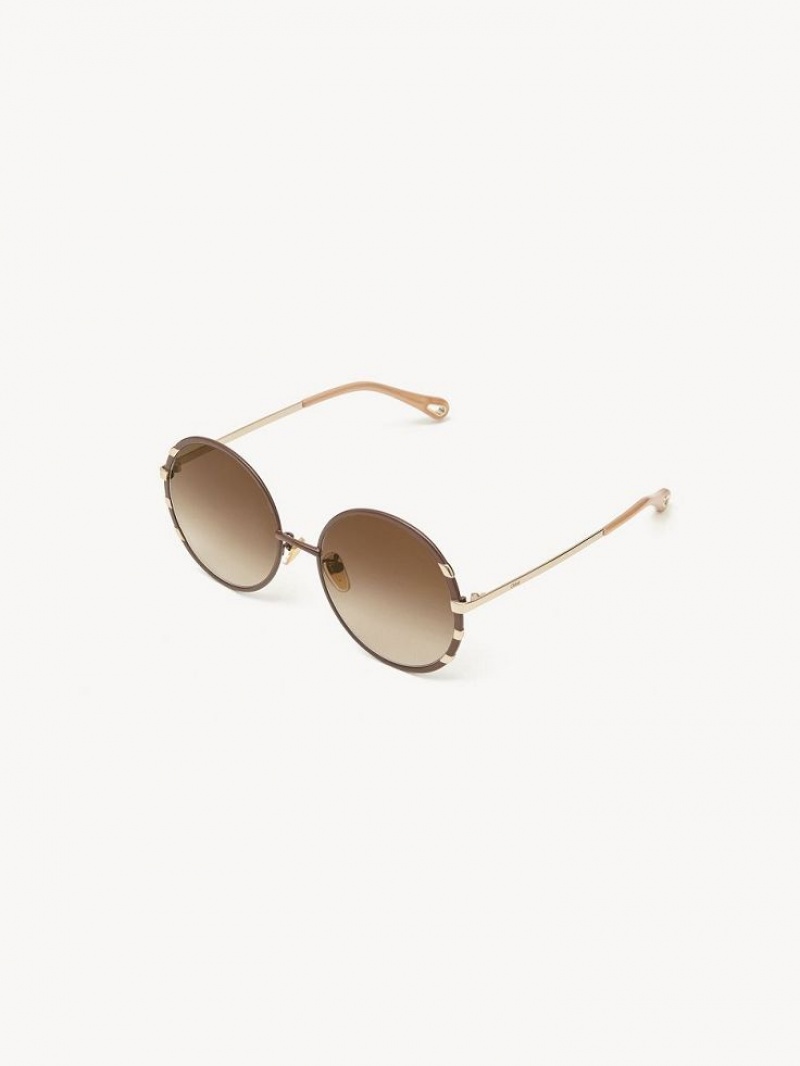 GOLD / BROWN Chloe Celeste Sunglasses | CHE-SR14523