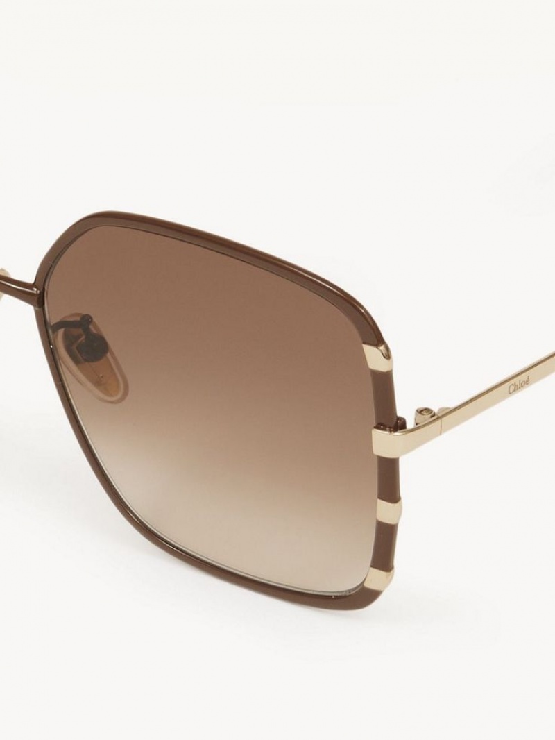 GOLD / BROWN Chloe Celeste Sunglasses | CHE-SR14528