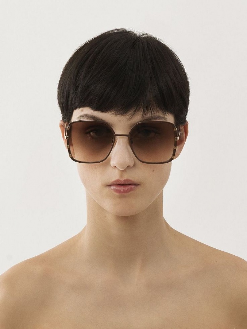 GOLD / BROWN Chloe Celeste Sunglasses | CHE-SR14528