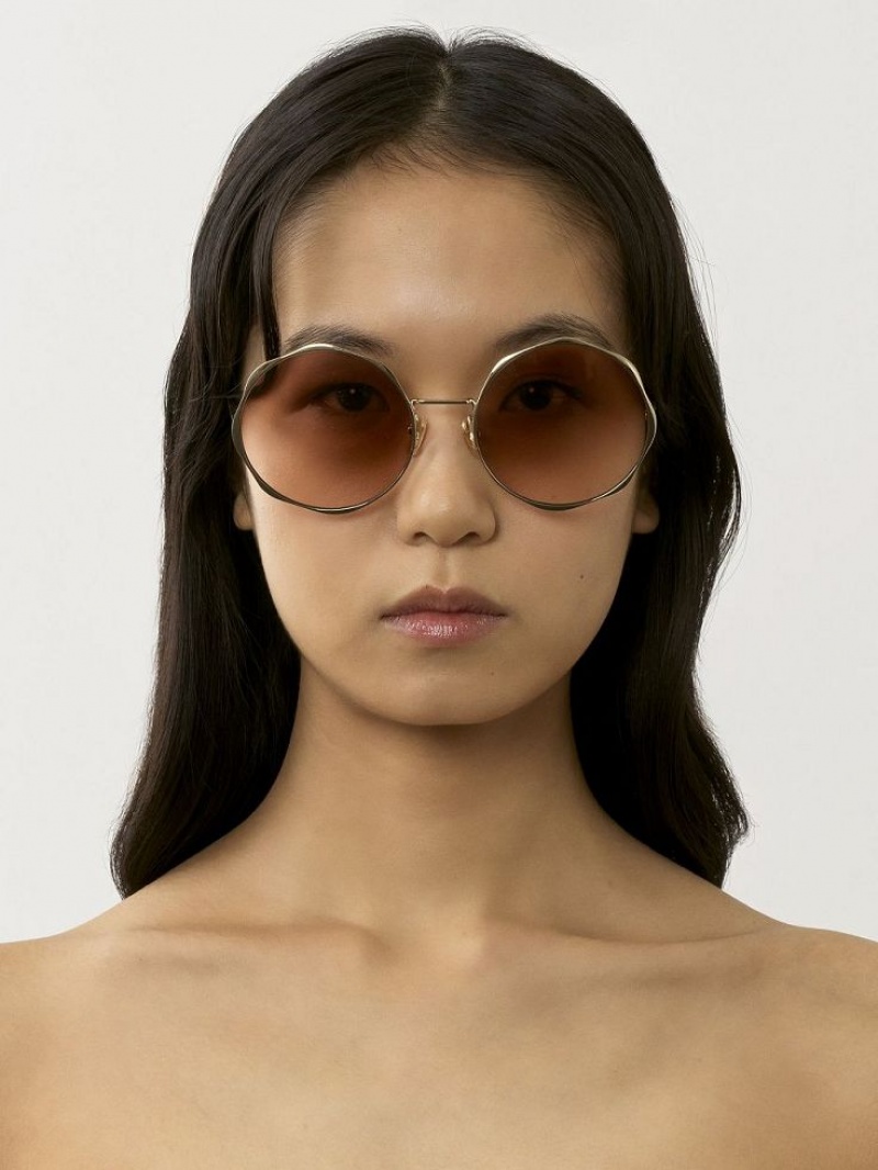 GOLD / GRAD BRICK Chloe Honoré Sunglasses | CHE-SR14563