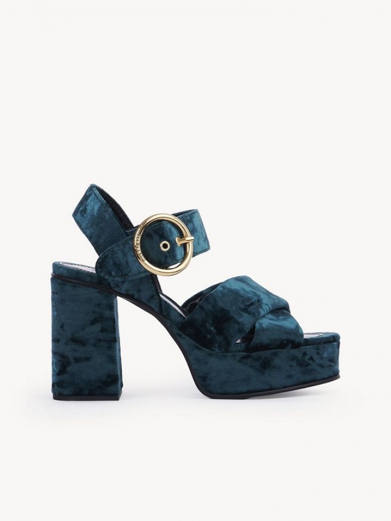 GREEN 425 Chloe Orla Platform Sandals | CHE-SR14808