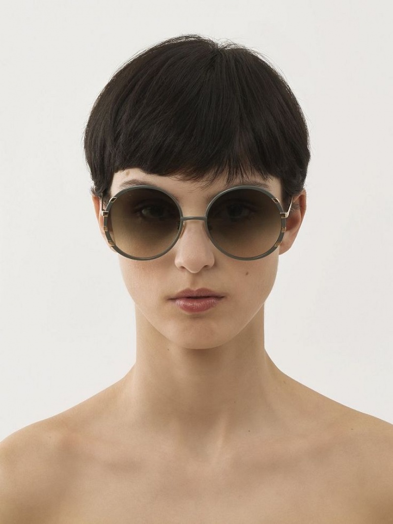 Gold / Khaki Chloe Celeste Sunglasses | CHE-SR14530