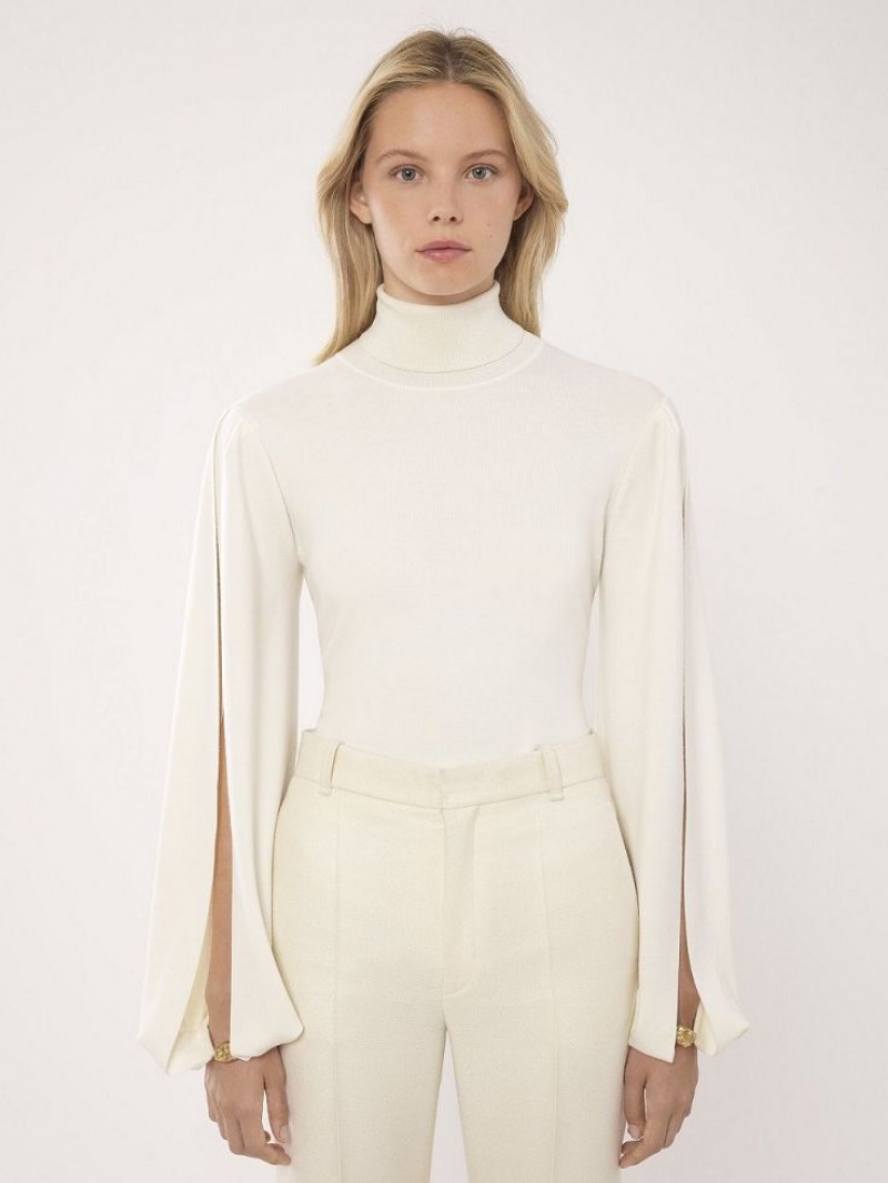 Iconic Milk Chloe Fitted Mock-neck Knitwear | CHE-SR13958