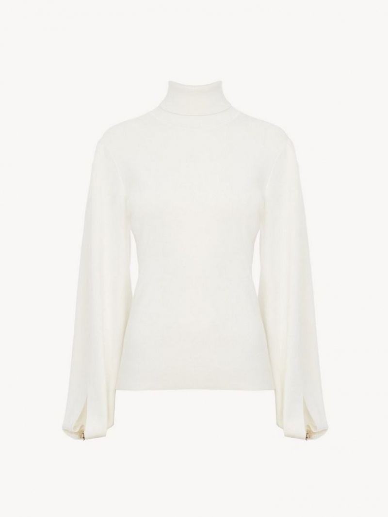 Iconic Milk Chloe Fitted Mock-neck Knitwear | CHE-SR13958