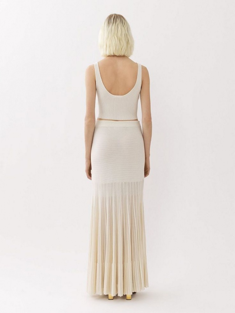 Iconic Milk Chloe Flared Maxi Knitwear | CHE-SR13940