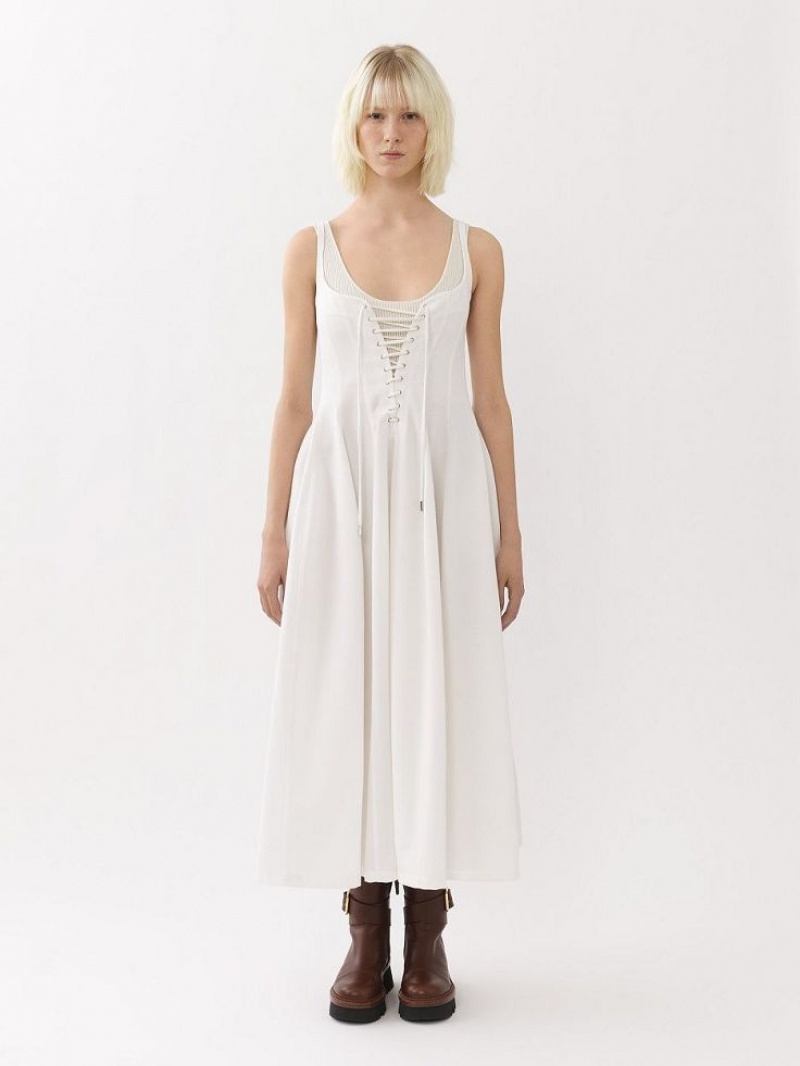 Iconic Milk Chloe Sleeveless Midi Dresses | CHE-SR13851