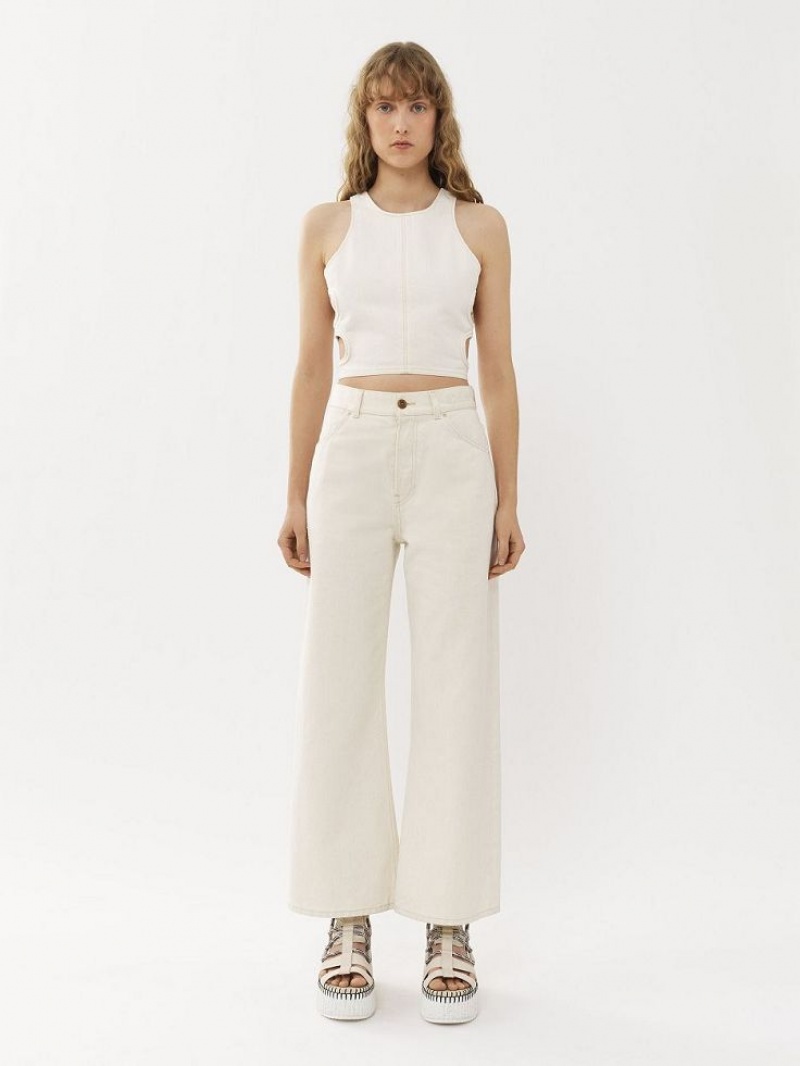 Iconic Milk Chloe Stromboli Wide Cropped Jeans | CHE-SR13995