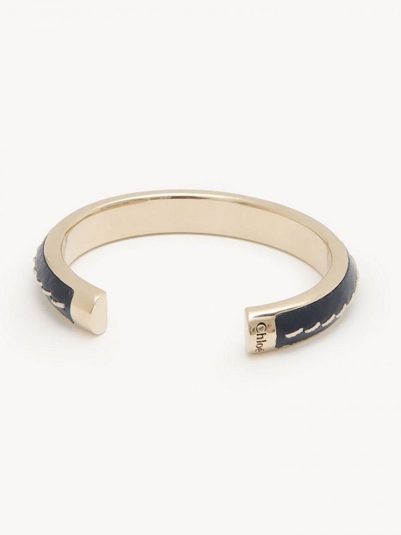 Iconic Navy Chloe Edith Cuff Bracelets | CHE-SR14395