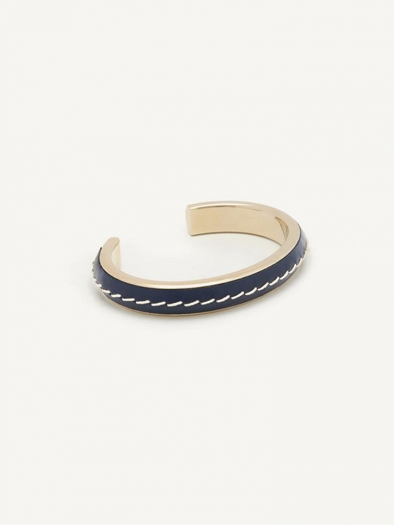 Iconic Navy Chloe Edith Cuff Bracelets | CHE-SR14395