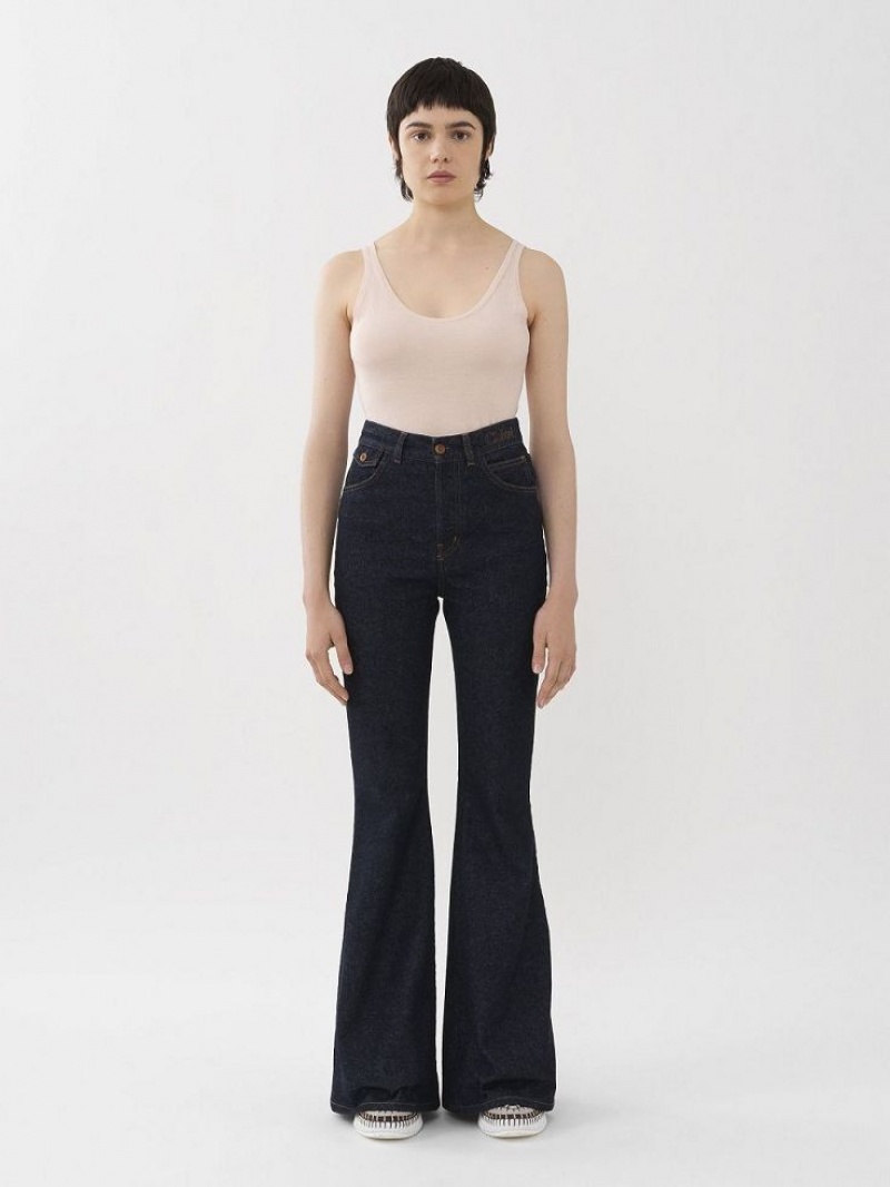 Iconic Navy Chloe Merapi Flare Jeans | CHE-SR13993