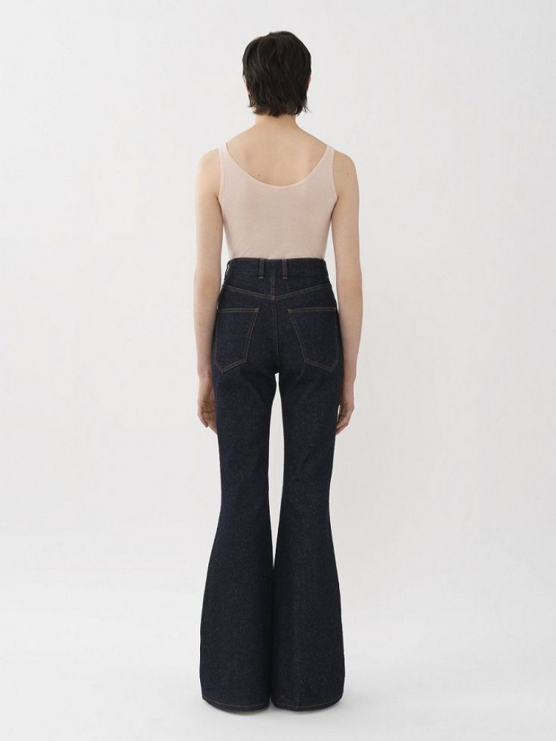 Iconic Navy Chloe Merapi Flare Jeans | CHE-SR13993