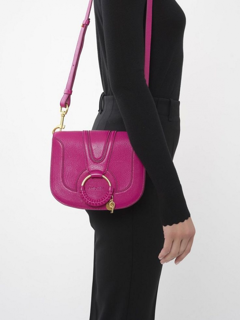 MAGNETIC PINK Chloe Hana Shoulder Bags | CHE-SR14615