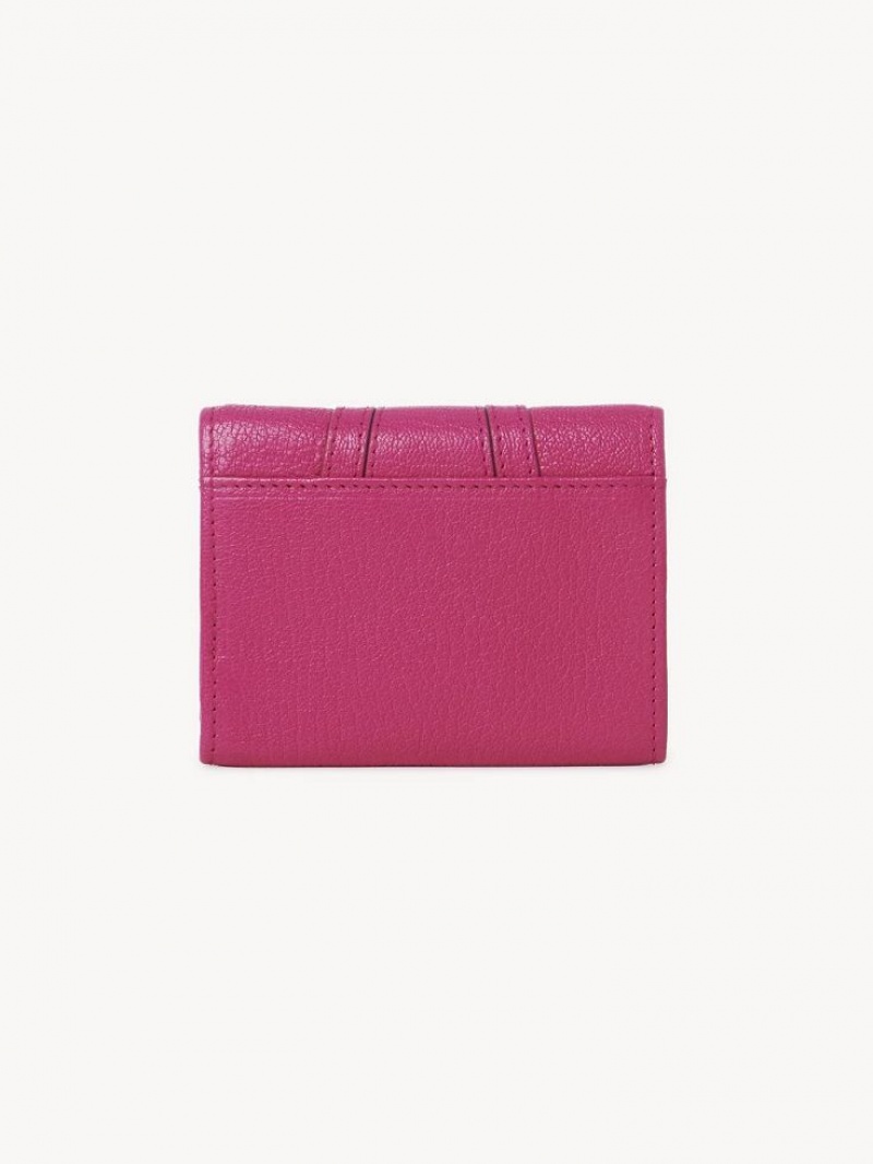 MAGNETIC PINK Chloe Hana Tri Fold Compact Wallets | CHE-SR14895