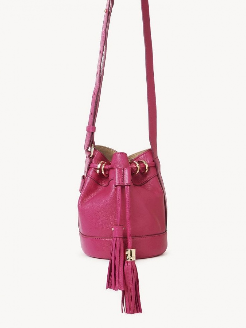 MAGNETIC PINK Chloe Vicki Small Bucket Mini Bags | CHE-SR14746