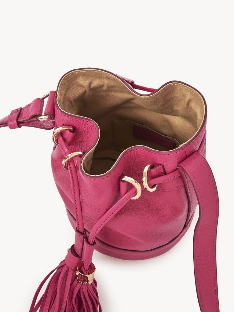 MAGNETIC PINK Chloe Vicki Small Bucket Shoulder Bags | CHE-SR14610